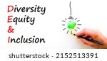 Small photo of DEI, Diversity equity and inclusion symbol. Concept words DEI diversity equity and inclusion on beautiful white background. Businessman hand. Business DEI diversity equity and inclusion concept.