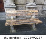 Small photo of A bench in Cape Town during the apartheid period placed outside the High Court Civil Annex. Even benches were reserved to whites only of non white only