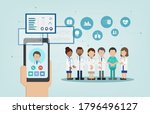 online doctor service with... | Shutterstock .eps vector #1796496127