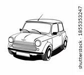 old classic car vector...