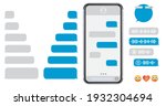 smartphone message animation... | Shutterstock .eps vector #1932304694