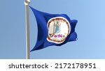 virginia flag on flagpole. va... | Shutterstock . vector #2172178951
