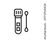 laboratory tube with saliva... | Shutterstock .eps vector #1971910424