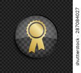 black badge with gold award... | Shutterstock .eps vector #287084027