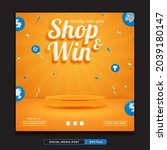 shop and win  invitation... | Shutterstock .eps vector #2039180147