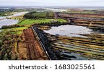 Flooded Irish Bogs Next To The...