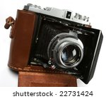 Small photo of A mid-1950s Japanese-made 4.5x6cm folding bellows pocket camera. This type of popular camera was supplanted by the 35mm SLR which was just coming out at the time.