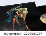 Small photo of Miami, FL, USA; July 2022; Flashdance movie Original Soundtrack from the Motion Picture on vinyl record LP disc album. Album cover