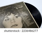 Small photo of Miami, FL, USA: December 2022: Rock, country rock and folk rock artist, Linda Ronstadt music album on vinyl record LP disc. Titled: A Retrospective, a Compilation of songs