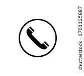 phone icon  telephone symbol.... | Shutterstock .eps vector #1701125887
