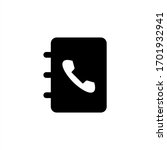 phone book icon vector on white ... | Shutterstock .eps vector #1701932941