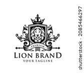 lion heraldry emblem modern... | Shutterstock .eps vector #2085466297