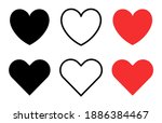 heart icons. vector hearts for... | Shutterstock .eps vector #1886384467