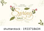hello spring hand logotype ... | Shutterstock .eps vector #1923718634