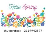 hello spring hand logotype ... | Shutterstock .eps vector #2119942577