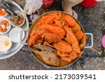 Small photo of Vietnamese braised beef offal or beef offal stew ( pha lau ): It's a popular snack in southern Vietnam, Vietnamese street food. Food and travel concept. Selective focus.