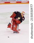 Small photo of GERMANY, DUESSELDORF - APRIL 16, 2022: Mirko Pantkowski (G). The match of Deutsche Eishockey Liga (DEL) Dusseldorfer EG vs EHC Red Bull Munchen at PSD BANK DOME