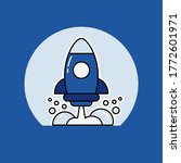 blue rocket design that will... | Shutterstock .eps vector #1772601971