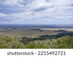 Small photo of Landscape beautiful panoramic nature scenic views outdoors vegetation shrubs trees in Maasai mara national park game reserve great rift valley Narok county Kenya East Africa travel documentary photog