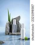 Small photo of Aloe Vera Cream essence Skin Care Products Rock rockery scene skin care products