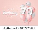 happy 70th birthday balloons... | Shutterstock . vector #1837998421