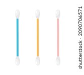 colored cotton buds isolated on ... | Shutterstock .eps vector #2090706571