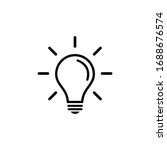 light bulb icon vector. light... | Shutterstock .eps vector #1688676574