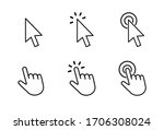 cursor icons set  hand cursor... | Shutterstock .eps vector #1706308024
