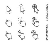 cursor icons set  hand cursor... | Shutterstock .eps vector #1706308027