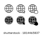 globe icon set  go to web icon... | Shutterstock .eps vector #1814465837