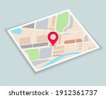 navigation rocket  pin ... | Shutterstock .eps vector #1912361737