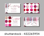 makeup artist business card.... | Shutterstock .eps vector #432265954