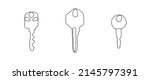 set of one line key drawings.... | Shutterstock .eps vector #2145797391