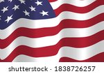 the us flag flapping in the... | Shutterstock .eps vector #1838726257