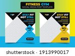 fitness gym square creative... | Shutterstock .eps vector #1913990017