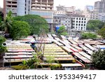 Small photo of Dhaka, Bangladesh - April 10, 2021: Bus operations come to a halt as Government Announced Inter-district Transportation lockdown, due to the spread of Coronavirus