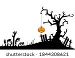 halloween background for... | Shutterstock .eps vector #1844308621