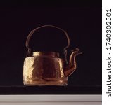 Small photo of Tea can handmade from hammered copper sheet, South American provenience, approximately 100 years old￼