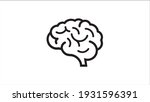 human brain medical vector icon ... | Shutterstock .eps vector #1931596391