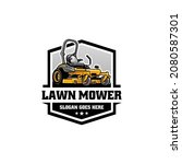 lawn mower   lawn care isolated ... | Shutterstock .eps vector #2080587301