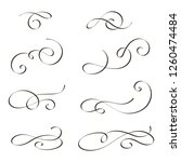 design elements  swirls .... | Shutterstock .eps vector #1260474484