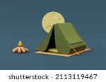 Night Camping Concept With Tent ...