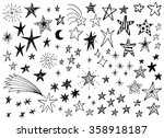 hand drawn doodle stars vector... | Shutterstock .eps vector #358918187