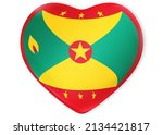 grenada flag as shape heart.... | Shutterstock . vector #2134421817