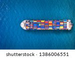 Aerial View Of Container Cargo...