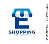modern initial letter e shop... | Shutterstock .eps vector #2019046337