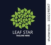 elegant simple leaf nature logo | Shutterstock .eps vector #1032198547