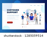 customer support  female... | Shutterstock .eps vector #1285059514