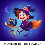 Cute Cartoon Witch Character....