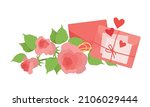 a love letter on valentine's... | Shutterstock .eps vector #2106029444